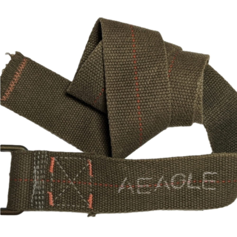 American Eagle canvas green belt military sz M/L